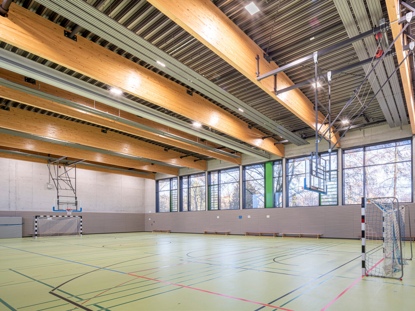 Zehnder ZFP, RHC, CP, Ceiling Panel, Zehnder, Reference, sports hall, foyer, Riedhalle, Steinheim an der Murr