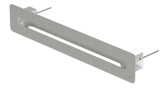 Zehnder_CSY_ComfoGrid CSB/P Linea_DGR-CSB/P-L400-W75-Linea-Inox Rendering Zehnder ComfoGrid CSB/P Linea Comfortable indoor ventilation Angled view