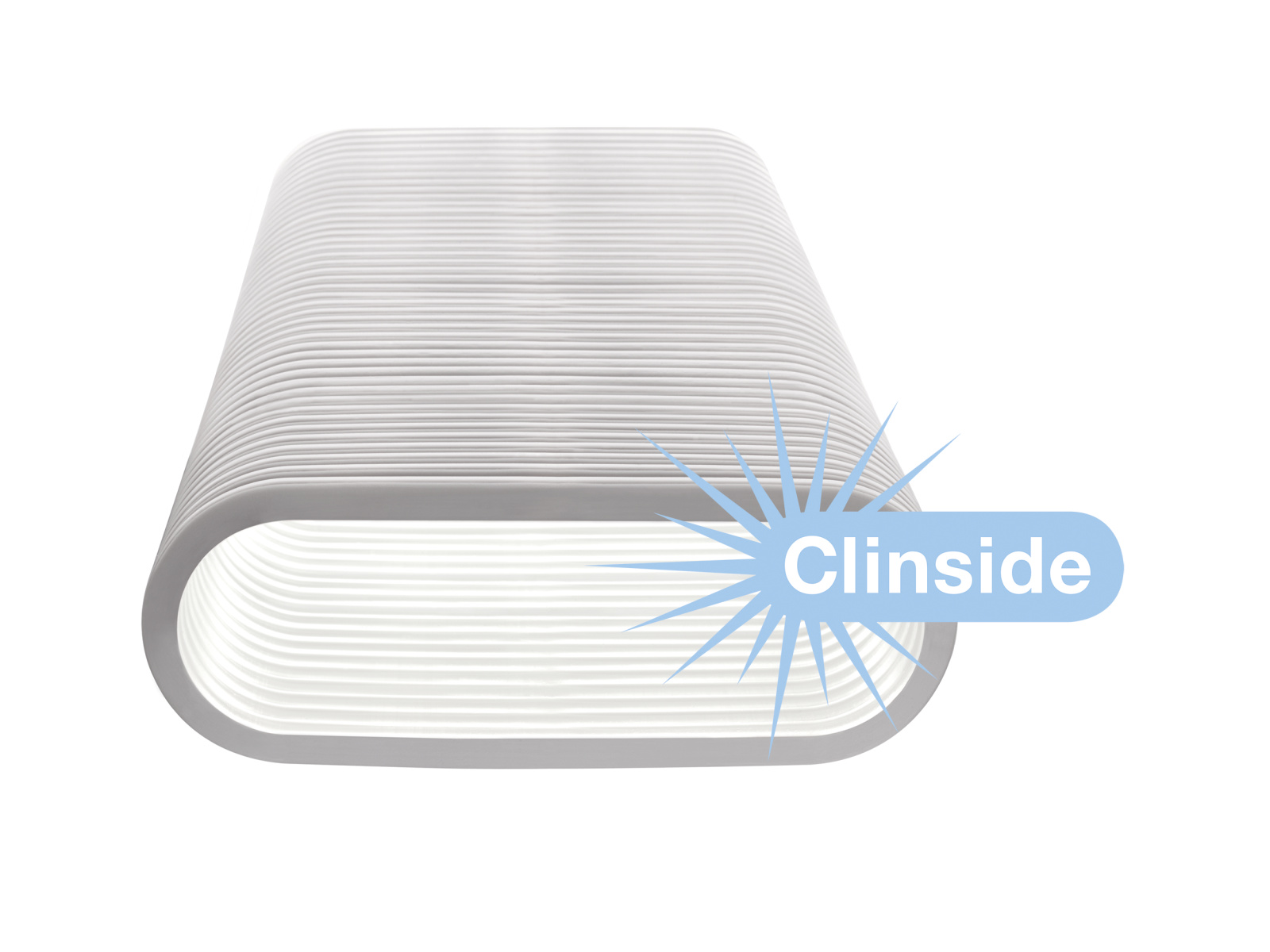 special PE, smooth inner skin, Ø 110 mm, Clinside logo, lable, TUB-CT-FL51, OnFloor (flat oval pipe)