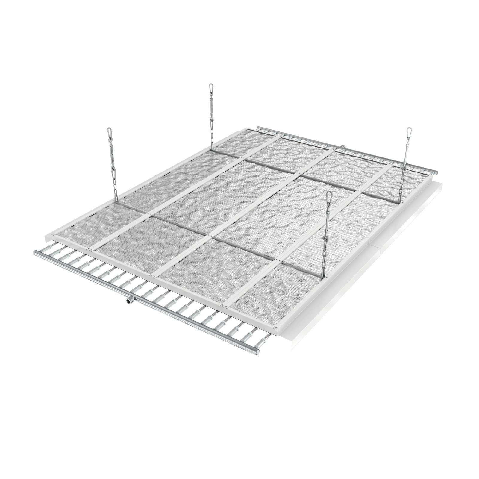Rendering Zehnder ZFP Heating and cooling ceilings Top view