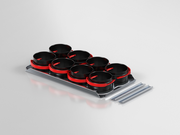 Cut-Out Zehnder ComfoWell mounting plate Comfortable indoor ventilation Angled view