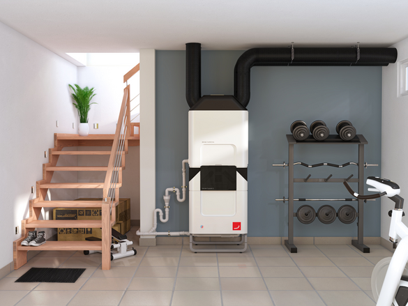 Rendering ComfoClime Comfortable indoor ventilation Front view