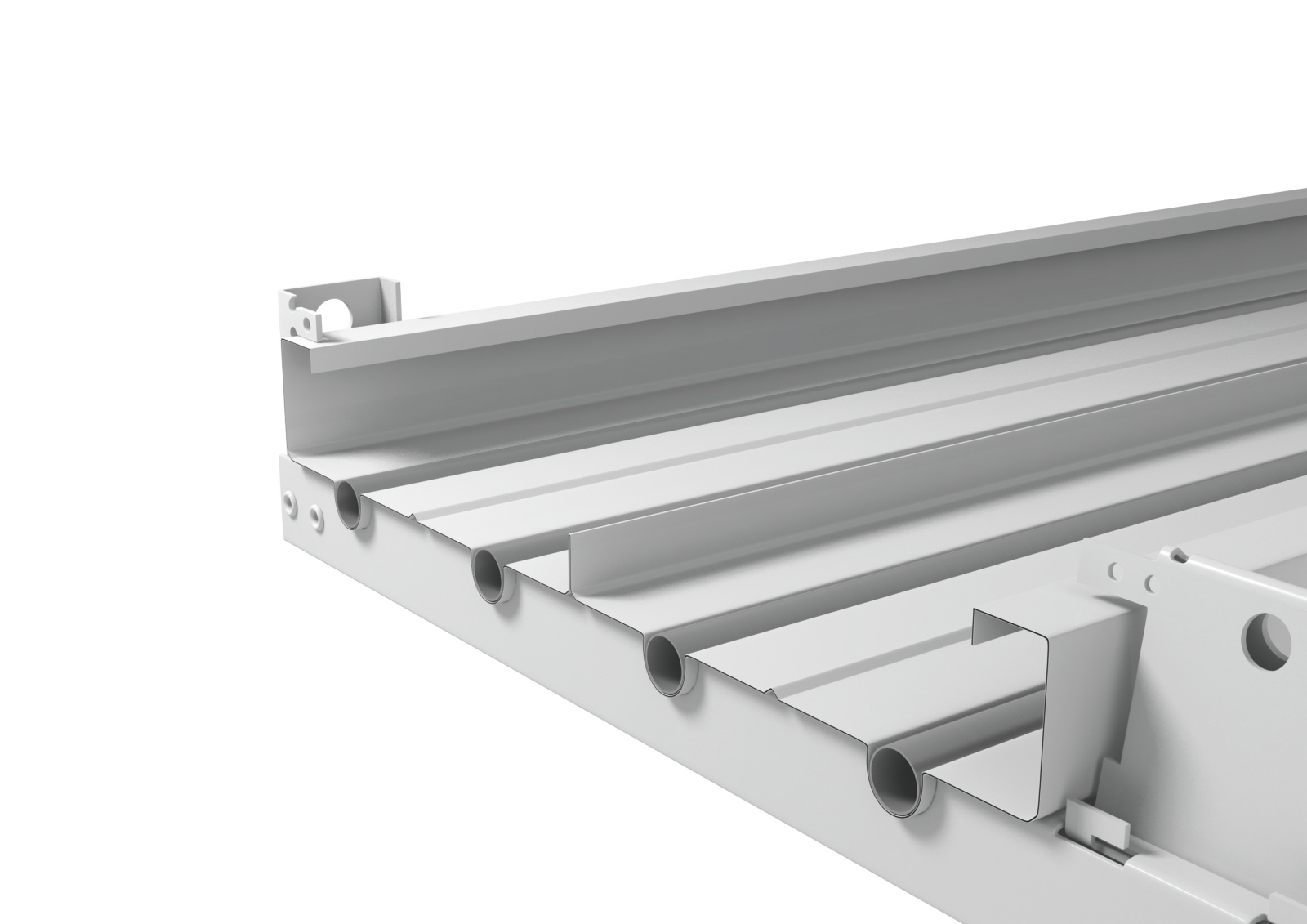 Rendering Zehnder ZIP Heating and cooling ceilings Rear view