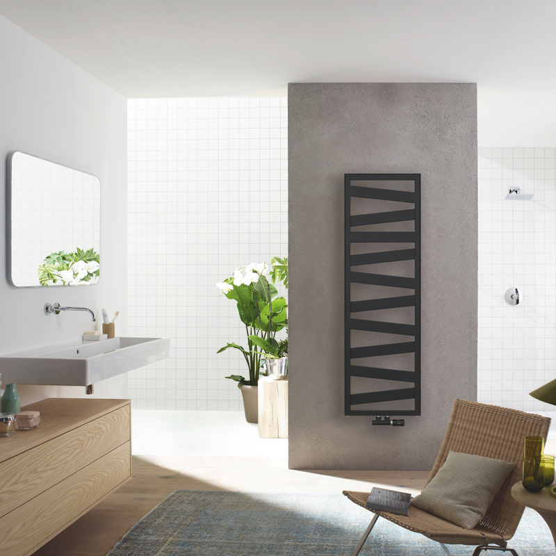 Key Visual Zehnder Ribbon Decorative radiator Angled view