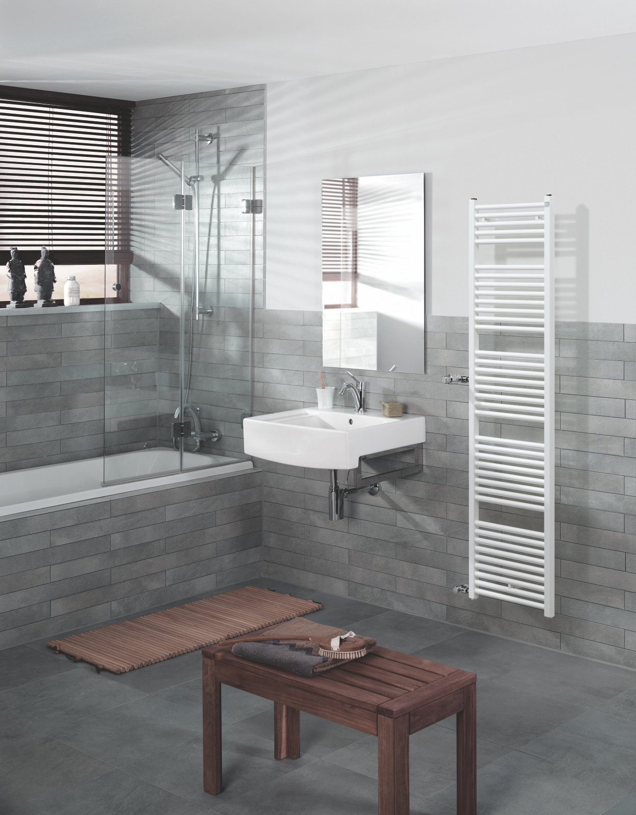 Rendering Zehnder Zeno Decorative radiator Side view