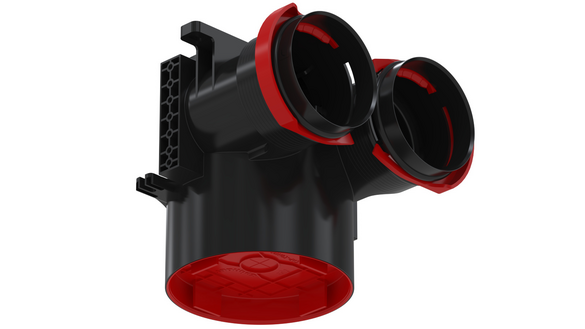 Rendering Zehnder ComfoCase TVA-P Comfortable indoor ventilation Angled view