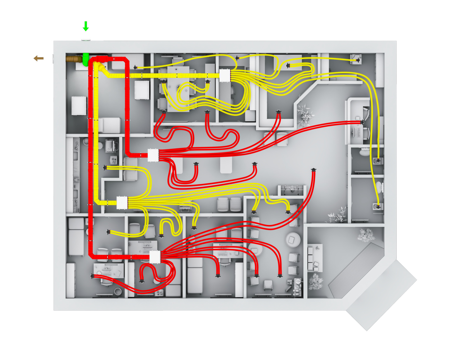 Rendering Zehnder Silvertop Comfortable indoor ventilation 