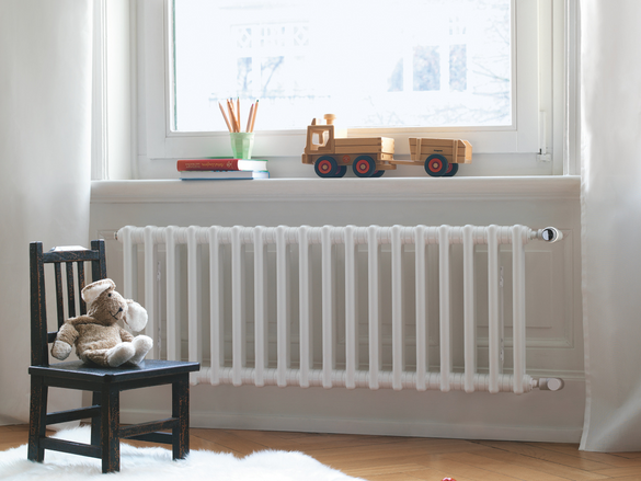 Rendering Zehnder Charleston Decorative radiator Front view