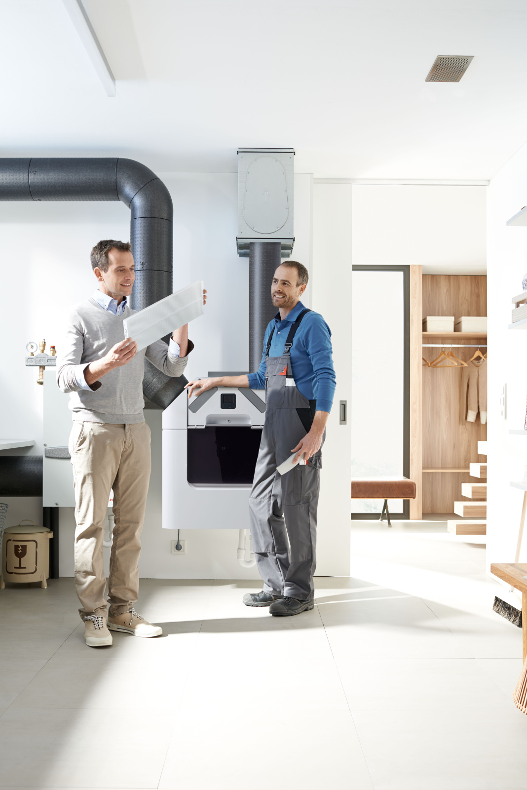 Photograph Zehnder ComfoPipe Compact Comfortable indoor ventilation