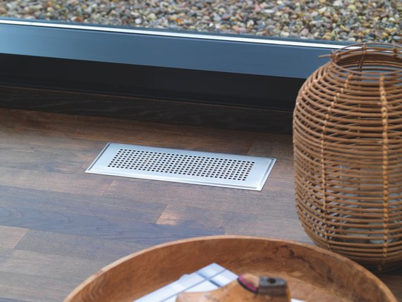 Zehnder_CSY_Design_grilles_Roma_Milieu_living_room Rendering Zehnder ComfoGrid CLD Comfortable indoor ventilation Top view