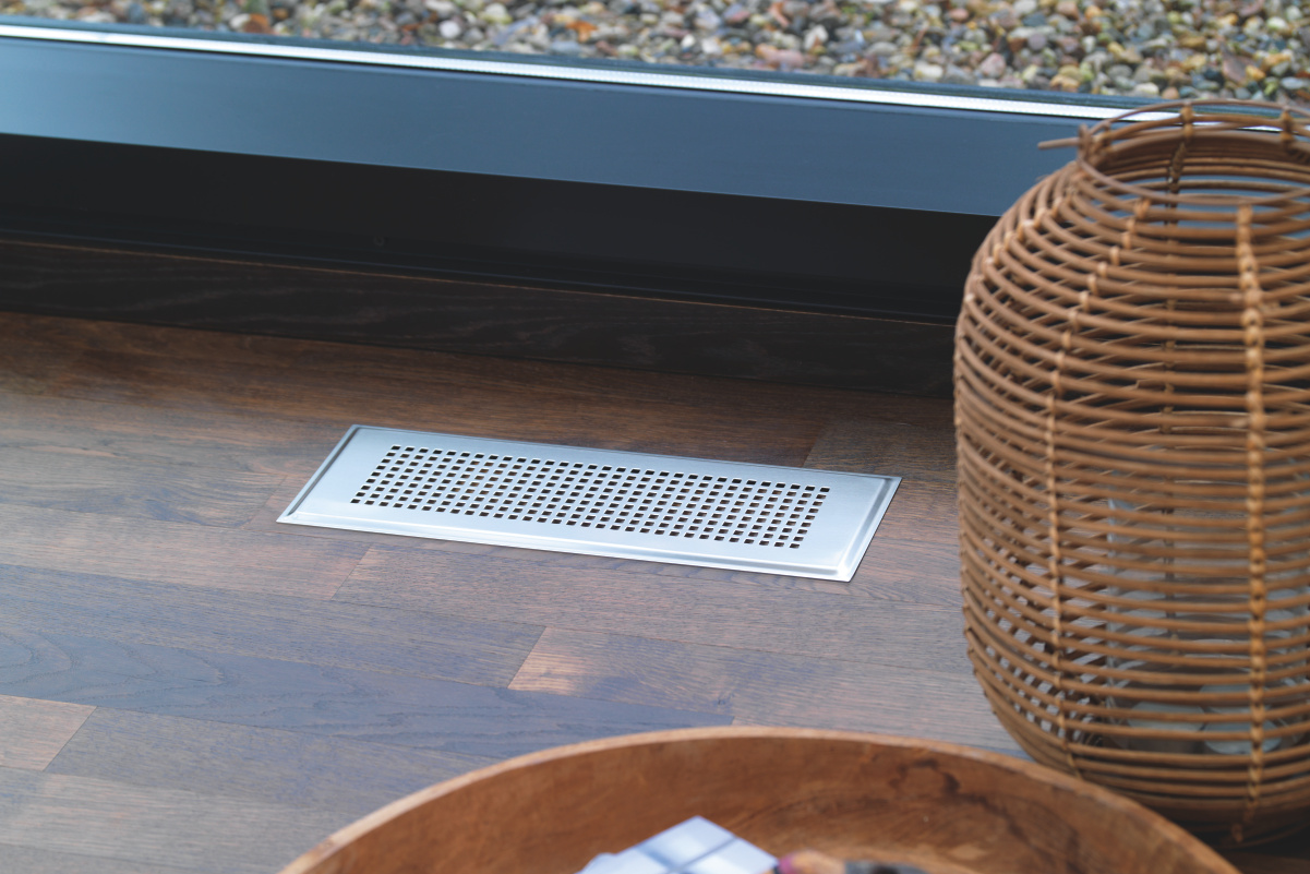 Zehnder_CSY_Design_grilles_Roma_Milieu_living_room Rendering Zehnder ComfoGrid CLD Comfortable indoor ventilation Top view