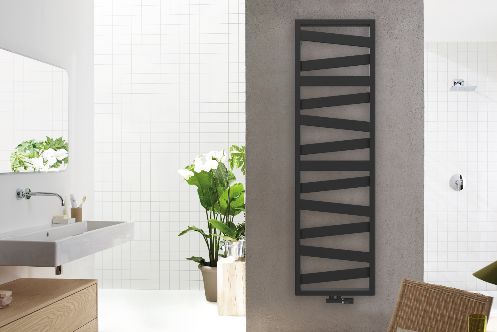 Rendering Zehnder Ribbon Decorative radiator Front view