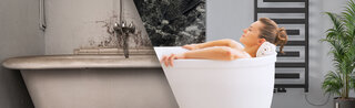 Zehnder_Expedition_Renovation_Bathroom_Visual_Frau_Badewanne Renovierung von Bädern mit Heizkörpern
