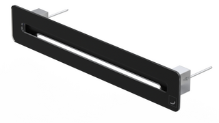 Zehnder_CSY_ComfoGrid CSB/P Linea_DGR-CSB/P-L400-W75-Linea-Black Rendering Zehnder ComfoGrid CSB/P Linea Comfortable indoor ventilation Angled view