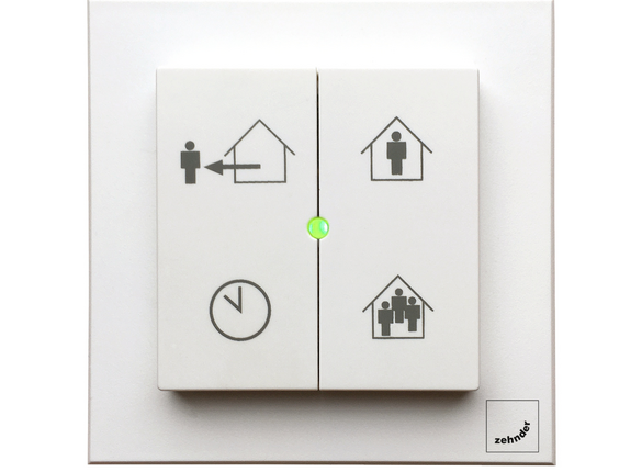 Cut-Out Zehnder EVO Switch Comfortable indoor ventilation Front view