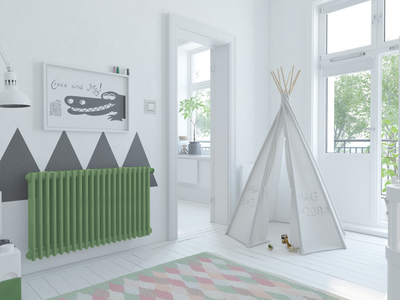 Rendering Zehnder Charleston Decorative radiator Angled view