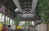 Zehnder ZFP Urban Heating and cooling ceilings Angled view