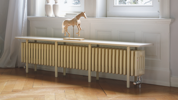 Rendering Zehnder Charleston Decorative radiator Front view