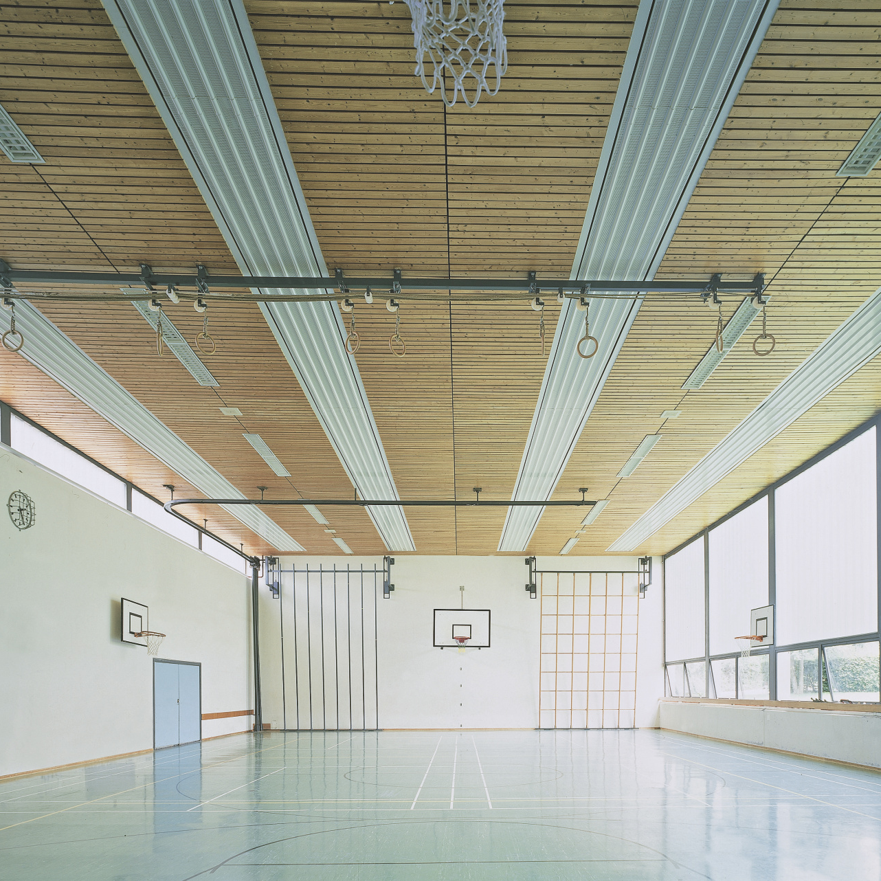 Three-axis sports hall, Munich, Germany, Reference, Cover, sound absorption (perforated)