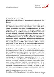 ComfoSpot-Twin40, Gnarrenburg, Niedersachsen, KfW-Effizienzhaus 55, Presse-Info