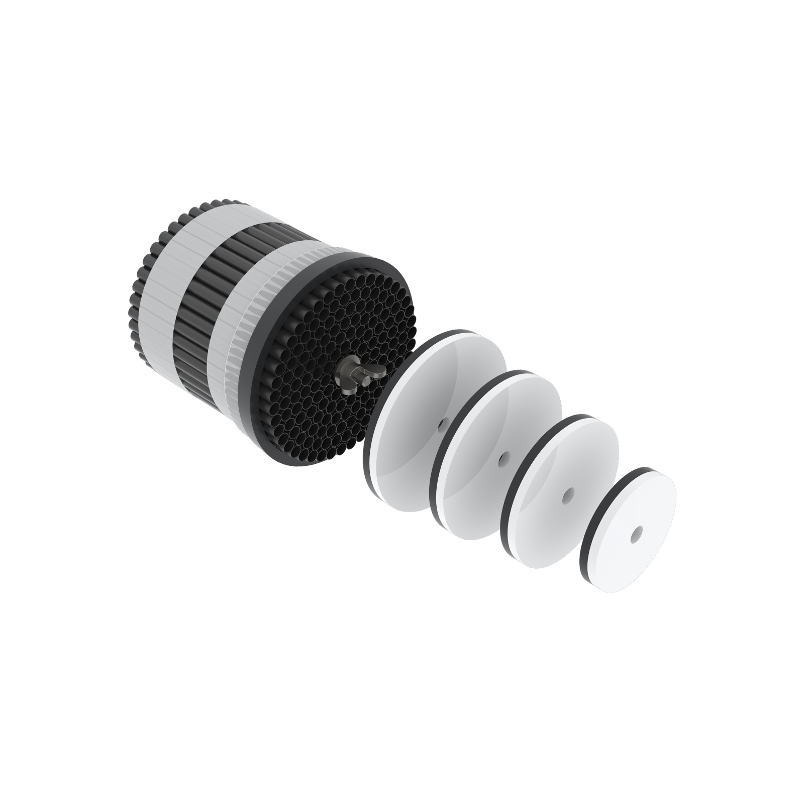 Rendering Zehnder ComfoSet CT Comfortable indoor ventilation Angled view